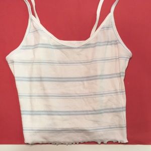 Baby blue stripped tank top